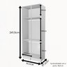 02 modulo armario canto l dormitorio 2 portas